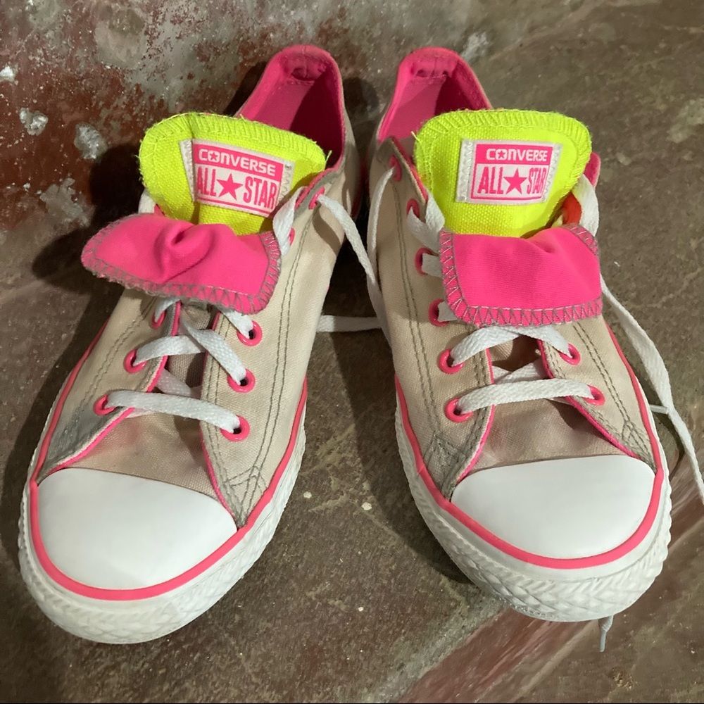 Converse Bleached Double Tongue Sneakers 5